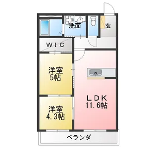 仮)東五城マンション【2階】の間取り