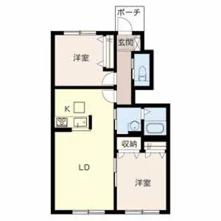 メゾン福渡A【1階】の間取り