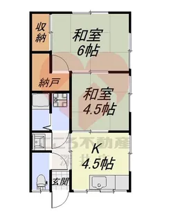 萬野アパート【2階】の間取り