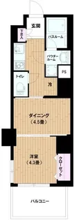 日神デュオステージ浅草松が谷【12階】の間取り