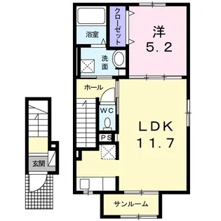 ウエストヒルズIV【2階】の間取り