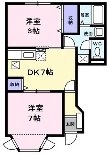 ビューラーカスミ【1階】の間取り