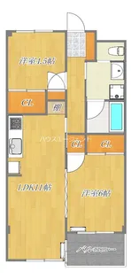 オークハイツ【3階】の間取り
