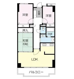 パストラルハイム・エクセル上杉【6階】の間取り