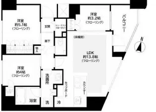 GREEN PARK文京西片【13階】の間取り