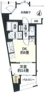 リビオレゾン千代田岩本町ルジェンテ【5階】の間取り