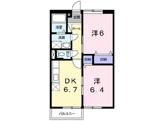 ビーチハイムKiwa【1階】の間取り