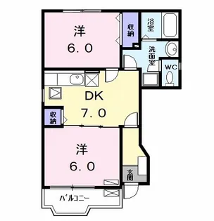 フリーデ&ミツヤI【1階】の間取り