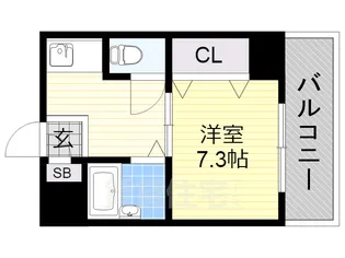 メロディーハイム美章園【4階】の間取り