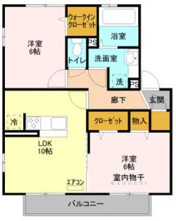ルーチェH【2階】の間取り