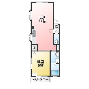 コーポ聖【2階】の間取り