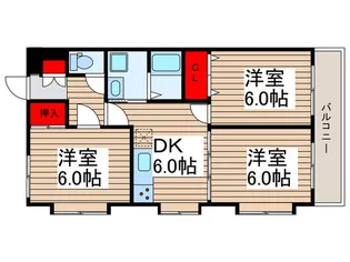ウエストハイム【1階】の間取り