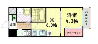 グランパシフィックPINELixe【5階】の間取り