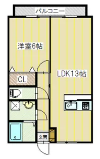 ハイツホワイトヒルズ【1階】の間取り