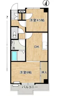 カーサ・松庵【1階】の間取り