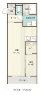 アウリイ次郎丸I【2階】の間取り