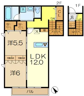 ハウスK【2階】の間取り