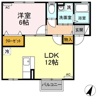 セジュール県庁東【2階】の間取り
