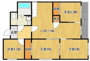 ルークレジデンス姫路I【5階】の間取り