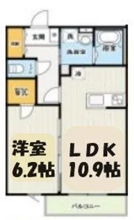 ベルソーデシャトンズ【1階】の間取り