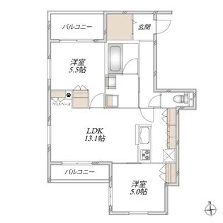 グレイスドミール菅野【2階】の間取り