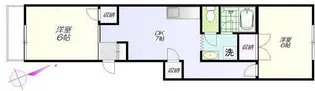 ハイフラット赤堤【2階】の間取り