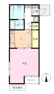 サンディハイツ鶴賀【3階】の間取り