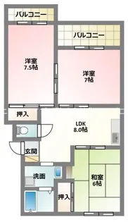 ファミールケイ(ファミールK)【2階】の間取り