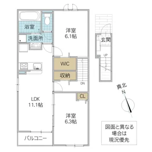 セレナ ヴィラ 酒門 ウエスト【2階】の間取り