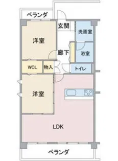 グランドール玉水【1階】の間取り