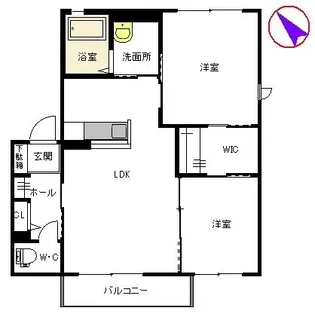 エスポワール II番館【2階】の間取り