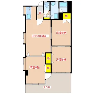 エスタシオン【1階】の間取り