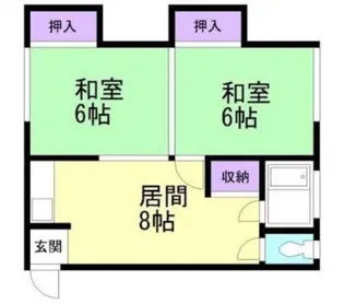 山本荘【2階】の間取り