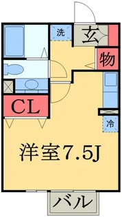 ロイヤルクレッセント西登戸弐番館【1階】の間取り