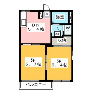 ヴィラージュひさの【2階】の間取り