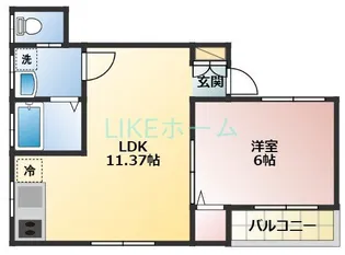 サニーハイツ【1階】の間取り