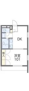 レオパレスグリーンハイツA【2階】の間取り