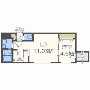 Lux fort(ラグフォート)【3階】の間取り