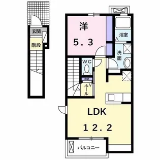 プリムベールII【2階】の間取り