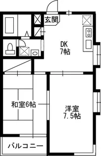 シェルコートK2【1階】の間取り