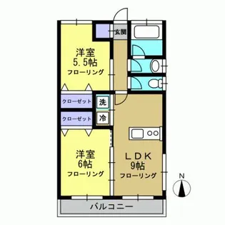 クローバー今川【3階】の間取り