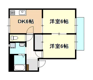 岡山県岡山市北区西古松2【アパート】の間取り