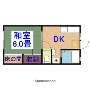コーポサンフラワー1【1階】の間取り