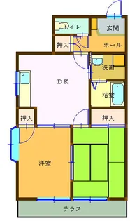 メゾンプリシア【2階】の間取り