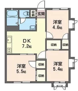 ウエストキャッスル 積水ハウス施工! P1台付!【2階】の間取り