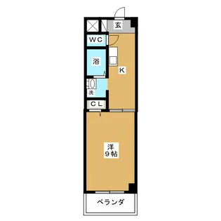 1Kの間取り画像