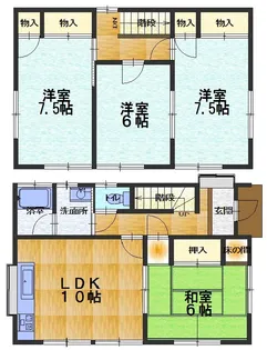 広島県福山市曙町3【一戸建】の間取り