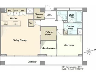 広尾アパートメント【3階】の間取り