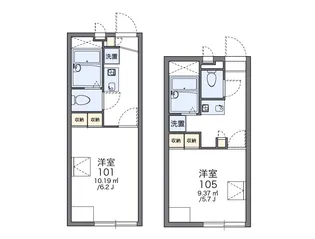 レオパレスメゾンドウエスト【1階】の間取り