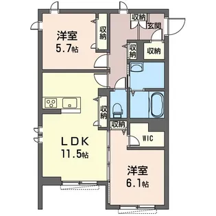 ピアチェーボレ【1階】の間取り